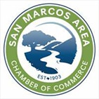 green and blue san marcos chamber of commerce logo
