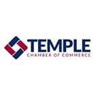 red and blue temple chamber of commerce logo